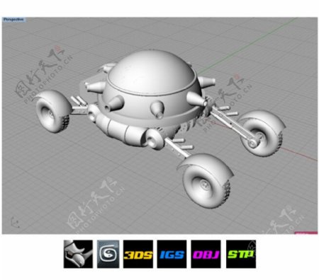 游戏小车模型犀牛3D