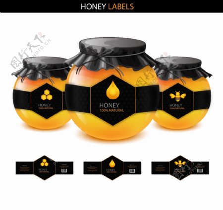 蜂蜜包装标签图片