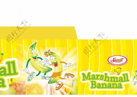 香蕉橡皮糖彩盒