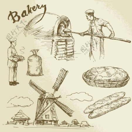 面粉面包烘培师