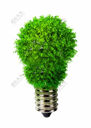 个性灯泡绿色环保图片
