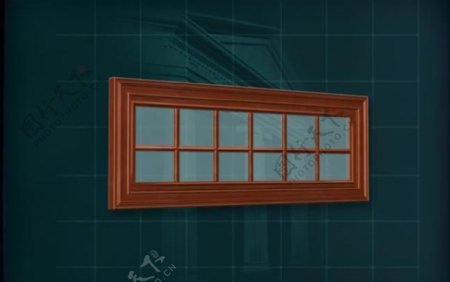 门窗构件之窗户3D模型窗户013