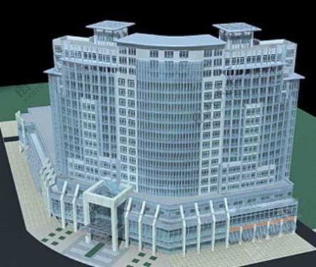 商业大厦3D建筑模型图