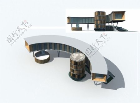 多层公共建筑设计3D模型