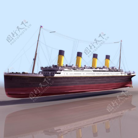 TITANIC船模型018