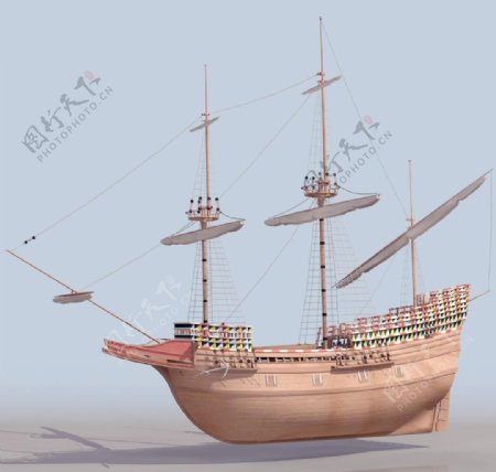 MYFLOWER船模型01