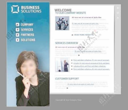 销售公司网页设计模板图片