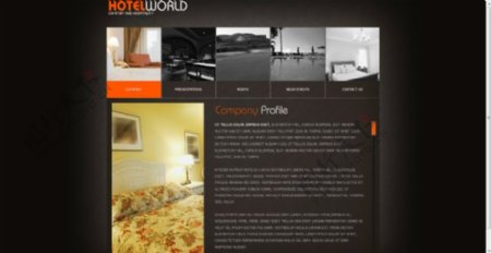 时尚酒店网页动画模板
