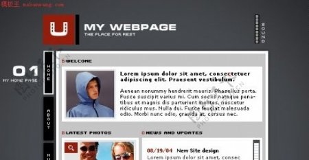 欧美FLASH个人网页模板