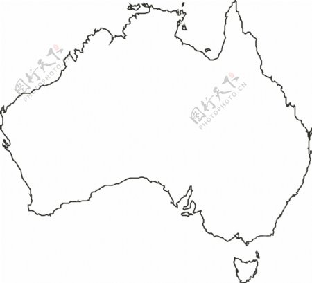 澳大利亚地图的免费矢量