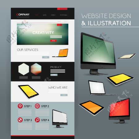 网站模板网页设计图片