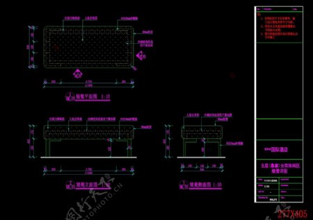 女宾休闲区矮凳cad图纸