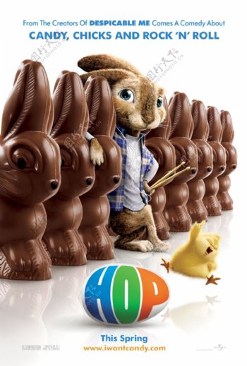 hop复活节兔子海报图片