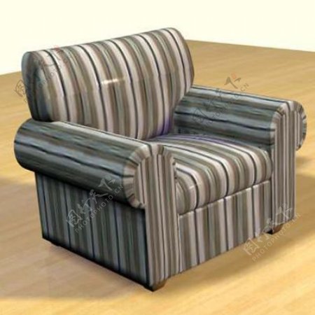 条纹沙发3D模型