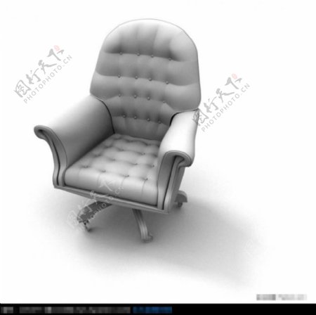 3D精美时尚办公椅素模