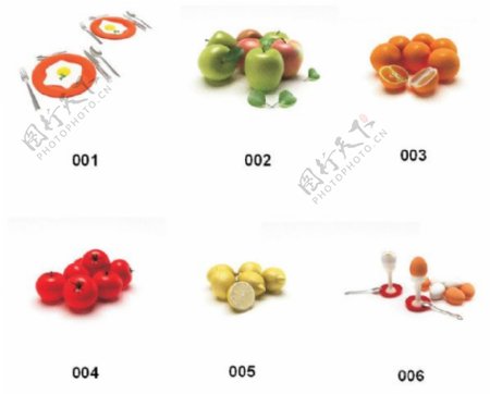 各种水果3D模型