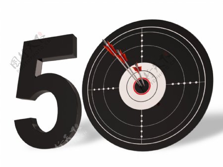 50个目标显示的周年纪念日五十年