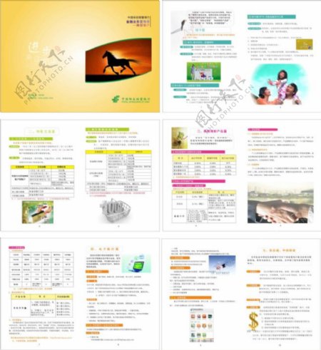 金融业务宣传册一套含内页