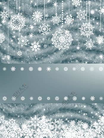 雪花背景矢量素材图片