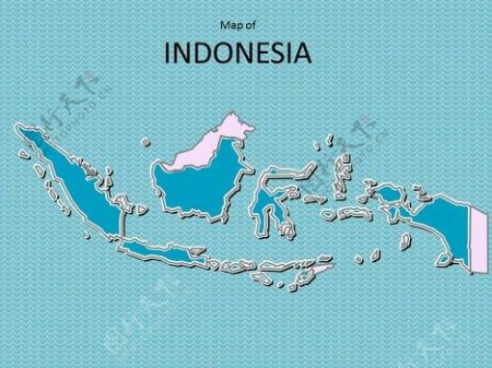 印度尼西亚的地图模板