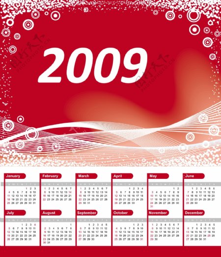 2009年年历表