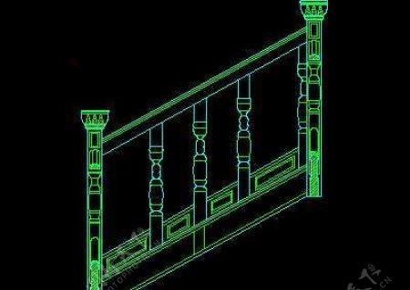 木楼梯铁艺楼梯旋转楼梯现代式楼梯楼梯扶手CAD图块28