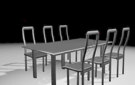 餐桌组合32家具3D模型