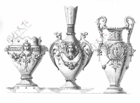 欧美古典花瓶