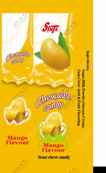 芒果糖包装图片