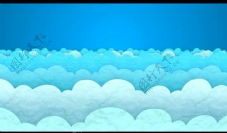 卡通云层背景视频素材图片