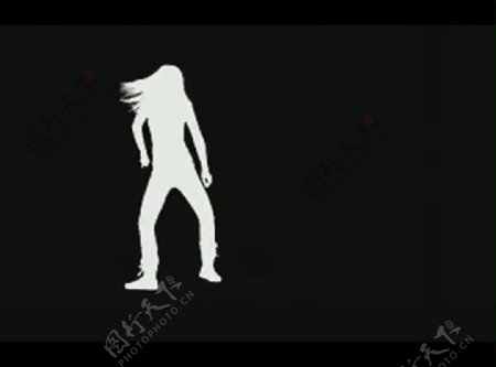 人物剪影舞蹈视频素材图片