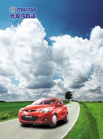 轿车创意广告主背景合层图片