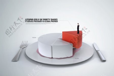 餐具创意广告分层素材图片
