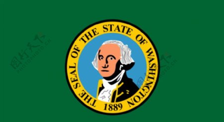 矢量图华盛顿州的旗