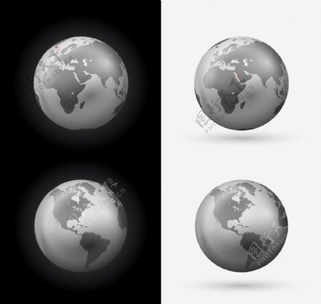 立体地球矢量素材图片