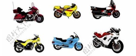 6酷的摩托车模型矢量素材