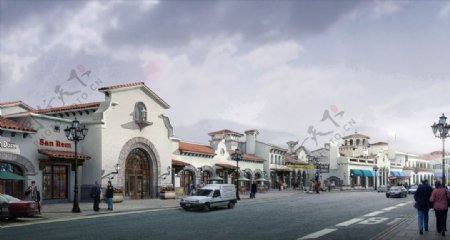 旅游购物街区规划设计PSD
