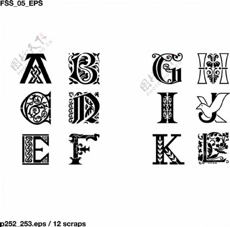 变形英文字母字体