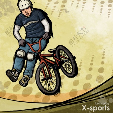 漫画自行车比赛项目图片