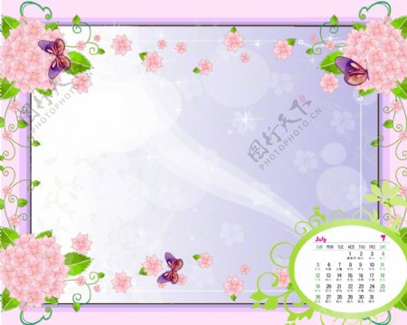 2009年日历模板2009年台历psd模板放飞青春笑颜如花全套共13张含封面