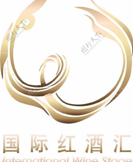 红酒汇logo金色图片