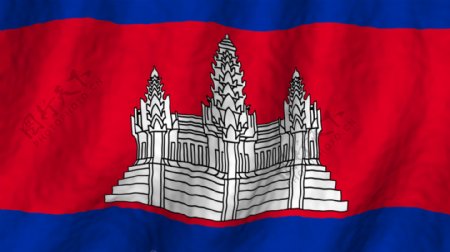 柬埔寨国旗运动背景