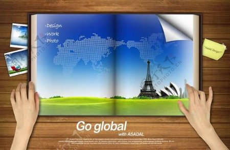 全球商务旅游海报psd素材