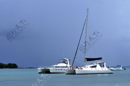 毛里求斯西海岸海上风光图片