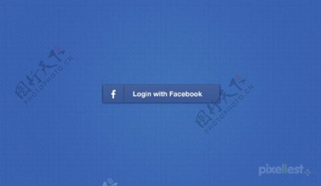 完美的facebook登录社交按钮PSD