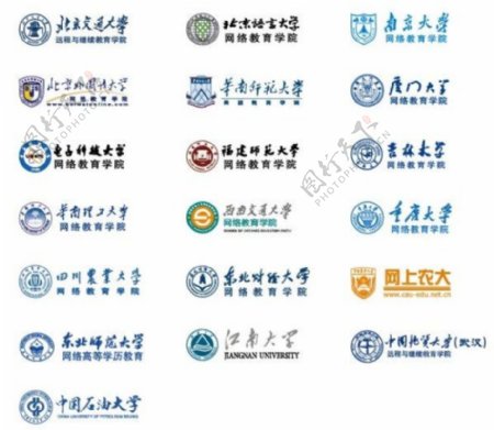 各种大学标志北京大学江南大学