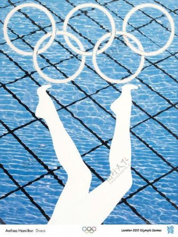 位图主题2012伦敦奥运会海报五环免费素材