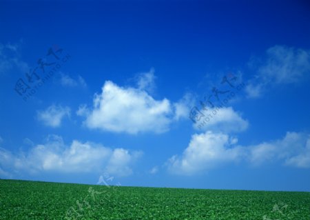 白云天空蓝天碧空晴空晴朗大自然美景风景草地草原