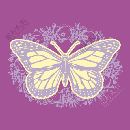 印花矢量图T恤图案花纹动物昆虫免费素材