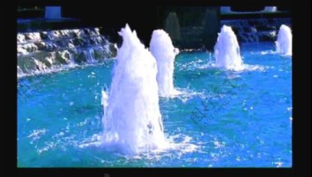 小区喷泉流水视频